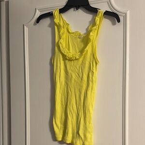 Yellow Ruffled Women's Top